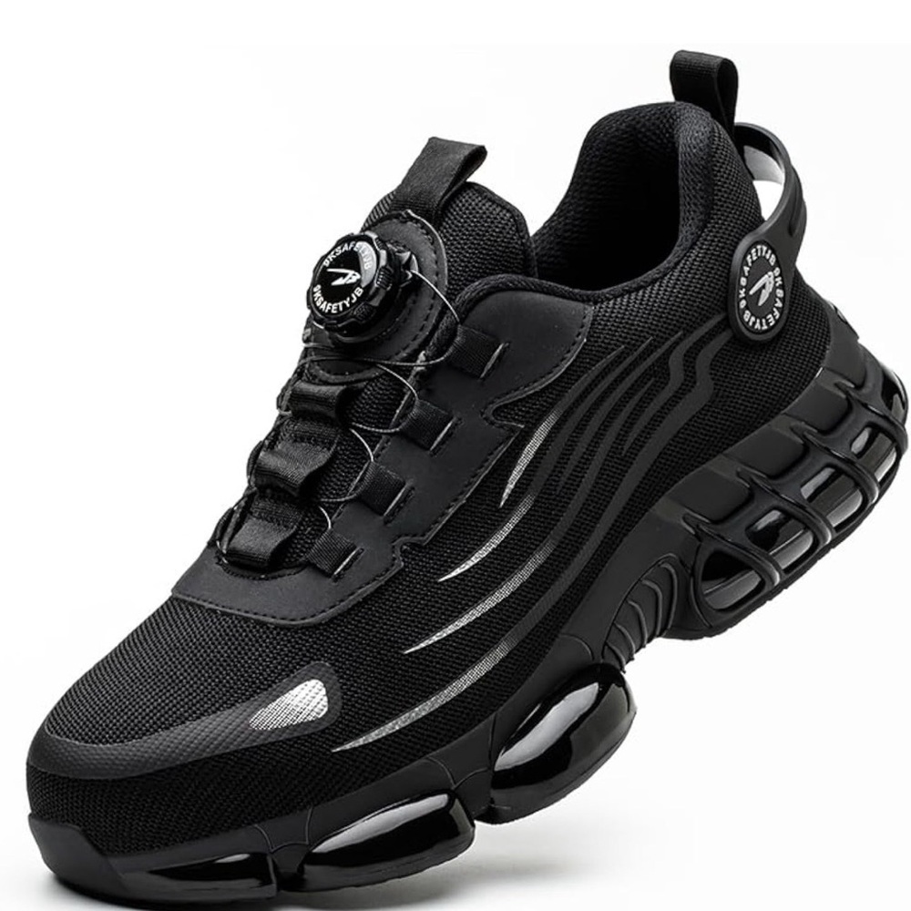 Black Athletic Steel Toe Work Sneakers